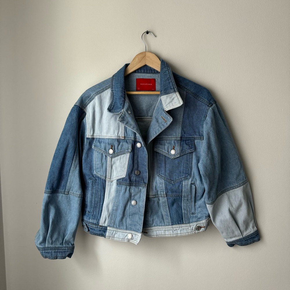 Signatures Patchwork Jean Denim Jacket - image 6